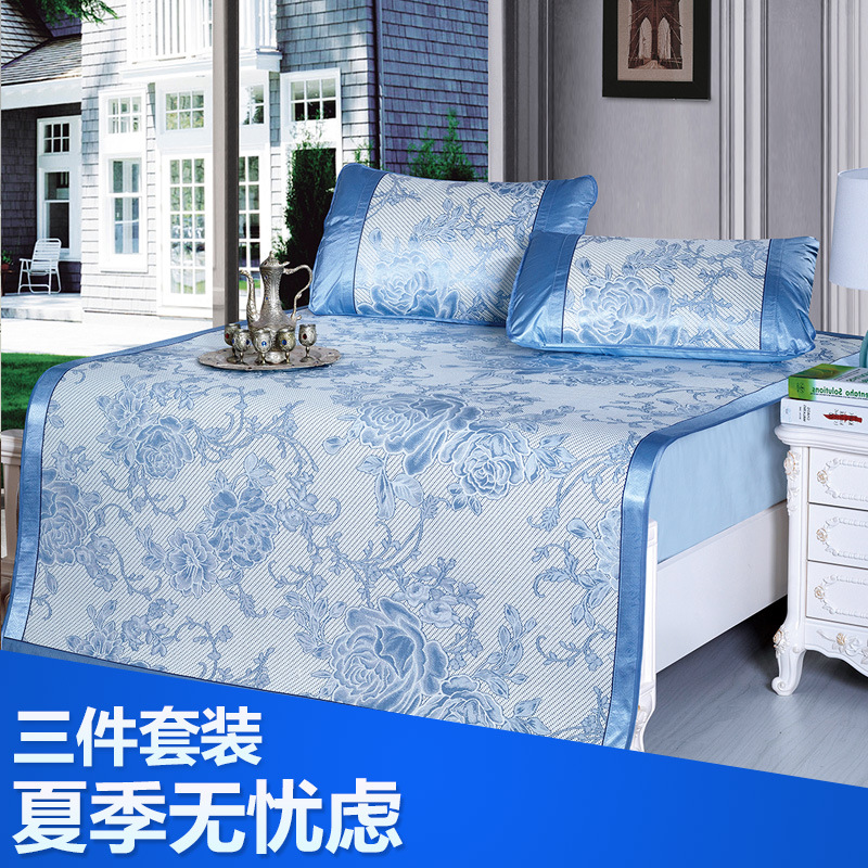 冰絲席夏季涼席1.8m床夏天可折疊1.5草席子2米雙人藤席宿舍工廠,批發,進口,代購