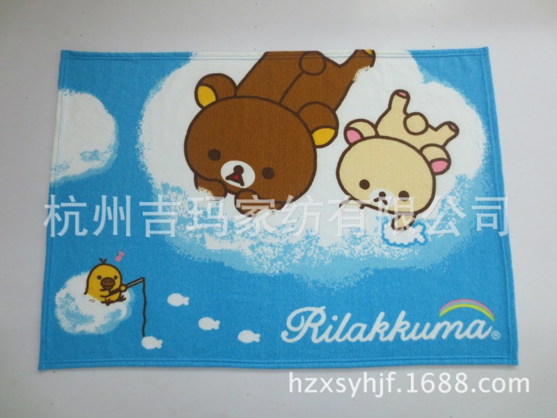 專業出口日本RILAKKUMA毯子 童毯 動漫 外貿批發・進口・工廠・代買・代購