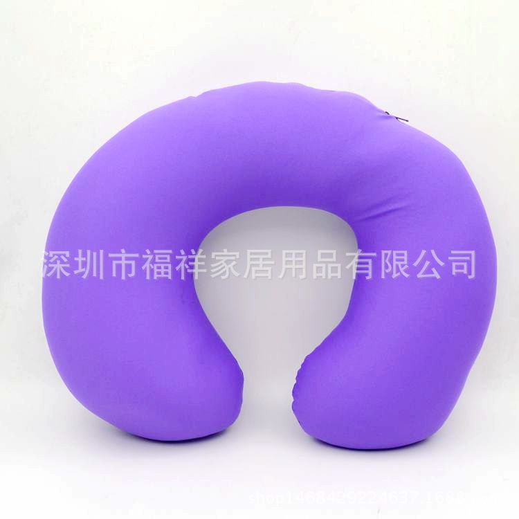 定做粒子U型枕 萊卡彈力佈填充泡沫粒子U形枕 車用辦公午睡護頸枕批發・進口・工廠・代買・代購