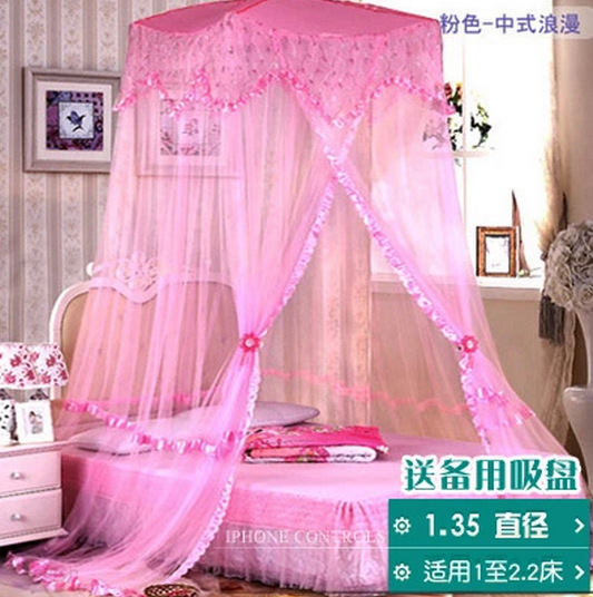 廠傢直銷韓版蕾絲蚊帳圓頂吊頂蚊帳加高加密1.8m宮廷蚊帳工廠,批發,進口,代購