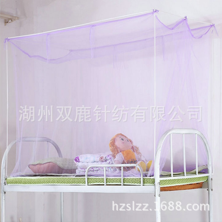 單人加高加密方頂學生蚊帳雙絲大學用宿舍蚊帳上下鋪蚊帳工廠,批發,進口,代購