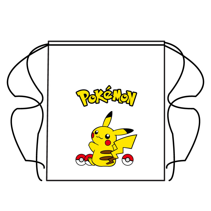 學生款繩帶帆佈包雙肩背包Pokémon寶可夢卡通背包批發・進口・工廠・代買・代購