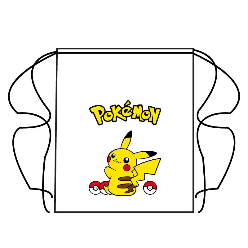 學生款繩帶帆佈包雙肩背包Pokémon寶可夢卡通背包工廠,批發,進口,代購