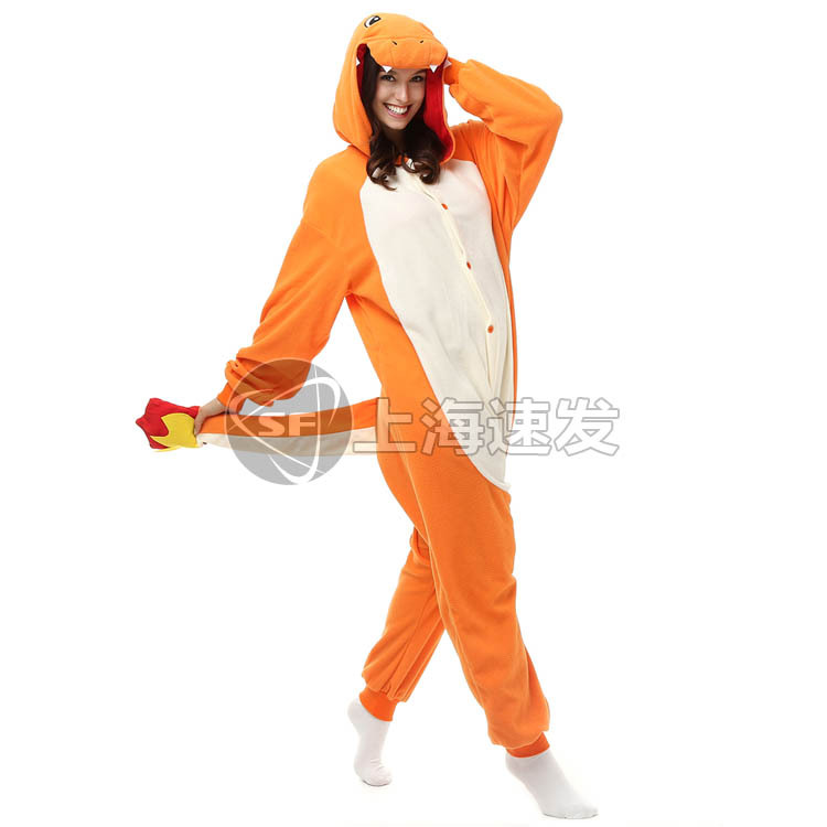 火龍 寶可夢go 搖粒絨 成人卡通動物連身睡衣 Onesie 外貿工廠,批發,進口,代購