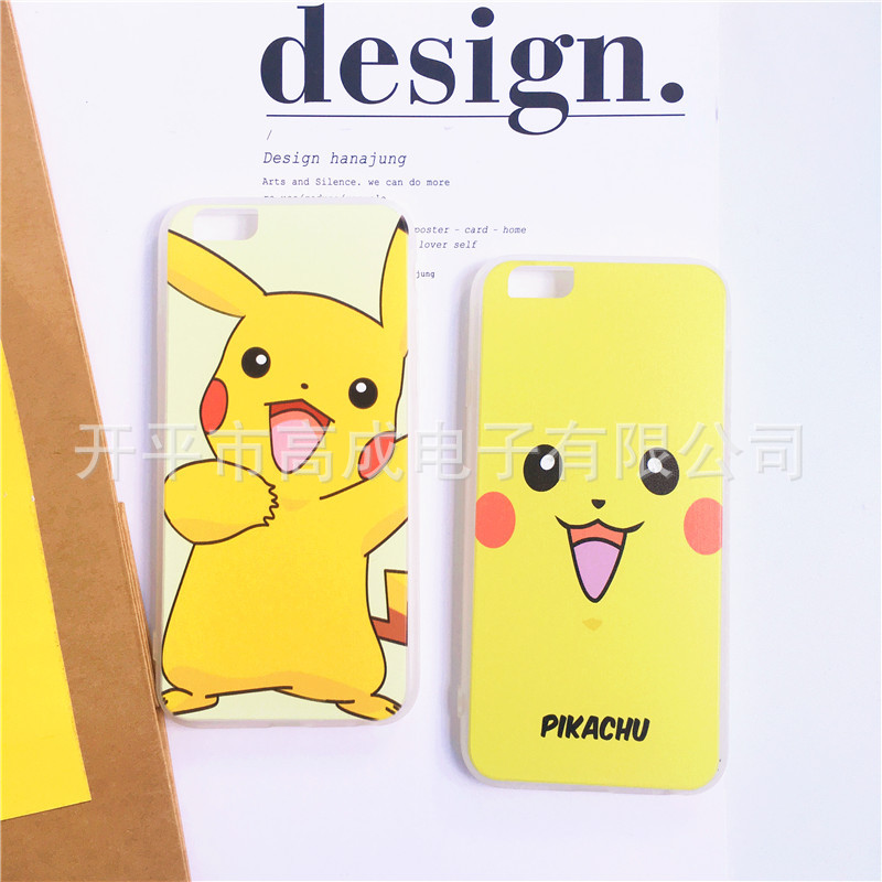 日本原創新款寶可夢go蘋果iPhone6s手機保護套皮卡丘磨砂蠶絲plus工廠,批發,進口,代購