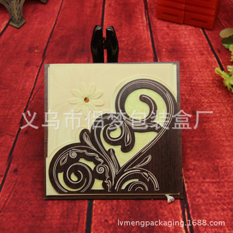 義烏廠傢批發歐式結婚請柬創意個性賀卡請帖喜帖邀請函 可定做批發・進口・工廠・代買・代購