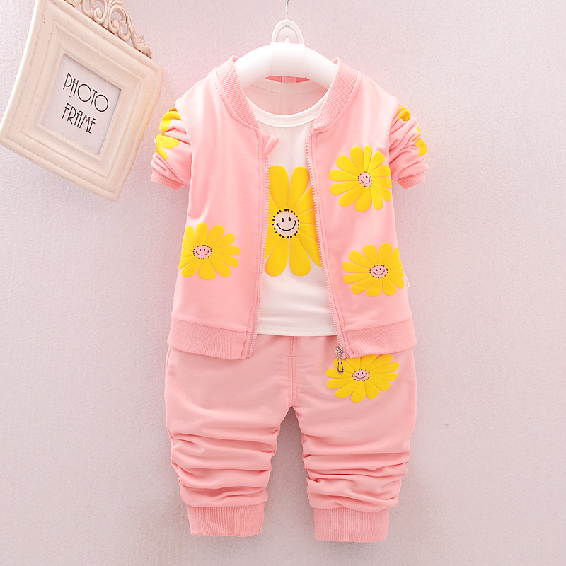 女童秋裝套裝1-2-3歲童裝女寶寶衣服小童長袖春秋三件套一件代發工廠,批發,進口,代購