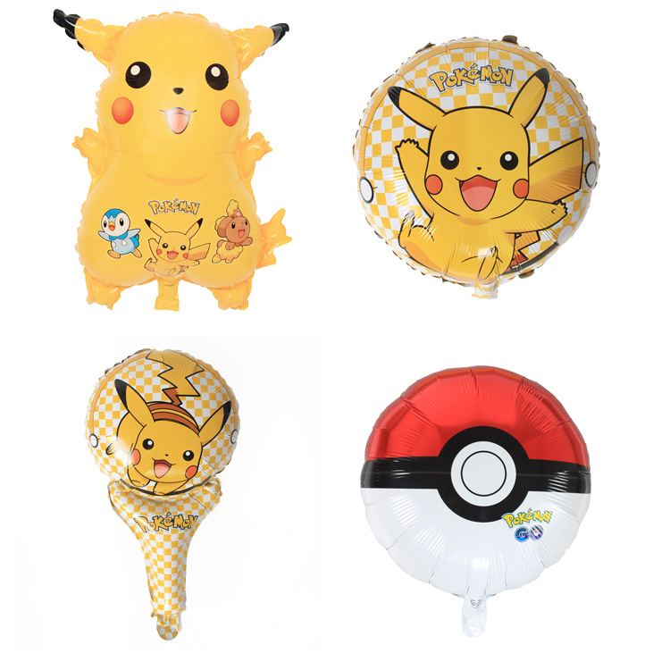 當天發貨 卡通皮卡丘鋁膜氣球  Pokemon GO神奇寶貝寶可夢go氣球批發・進口・工廠・代買・代購
