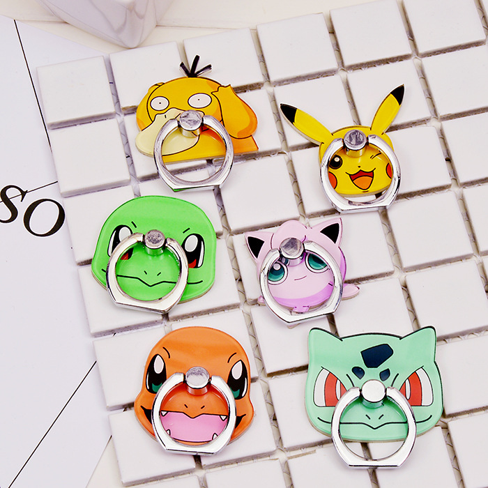 Pokemon寵物小精靈卡通手機通用支架指環卡扣黏貼式可愛懶人托工廠,批發,進口,代購
