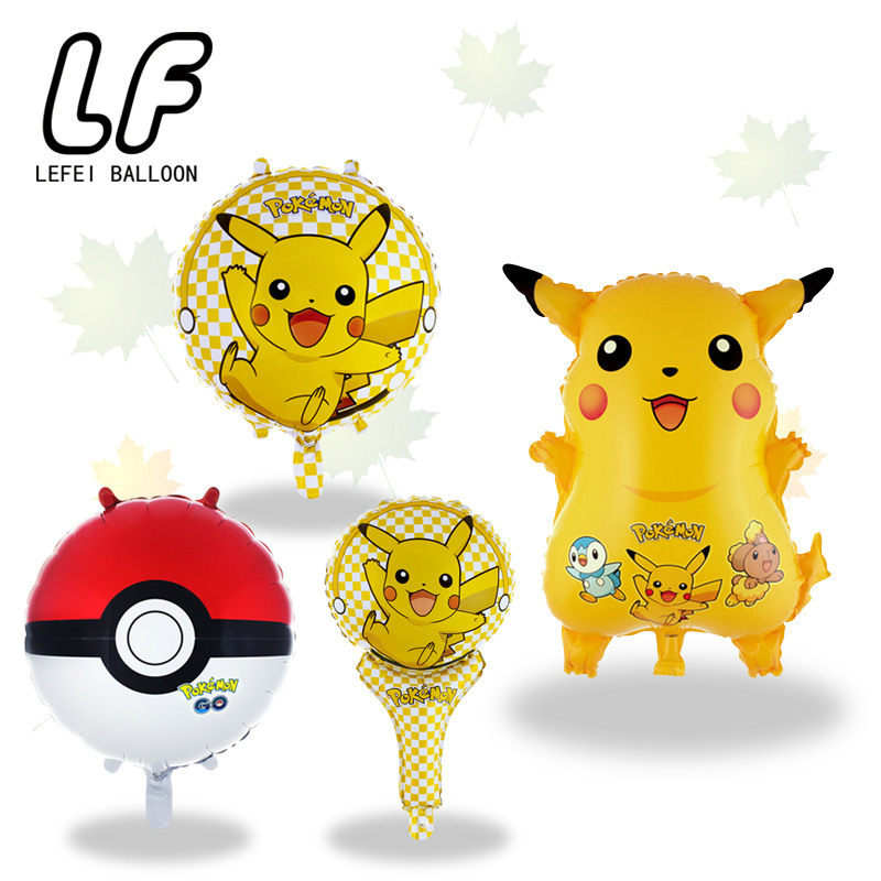 pokemon go皮卡丘鋁膜氣球神奇寶貝口袋精靈妖怪氫氣球批發工廠,批發,進口,代購