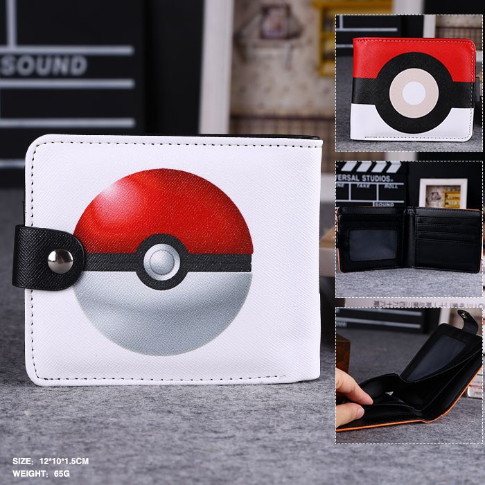 神奇寶貝pokemon寵物小精靈球 短款 按扣 二折 錢包工廠,批發,進口,代購