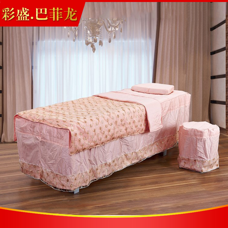 特價批發 粉色溫馨美容床罩四件套 清新美容美體床罩 小碎花床罩批發・進口・工廠・代買・代購