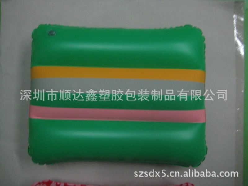 供應PVC充氣枕，方形枕，條形印刷拉帶枕工廠,批發,進口,代購
