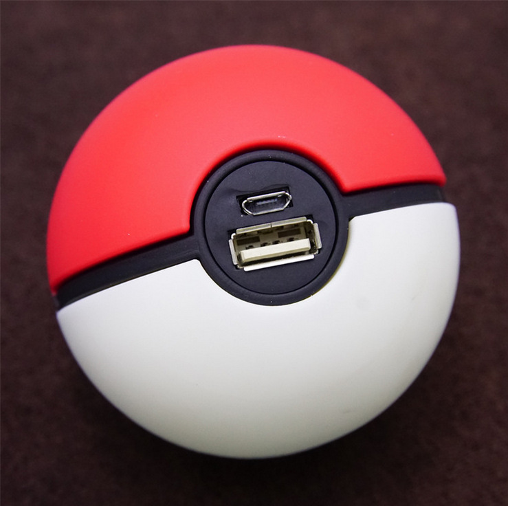 pokemon go寶可夢go充電寶 PVC軟膠口袋精靈移動電源 精靈球批發工廠,批發,進口,代購