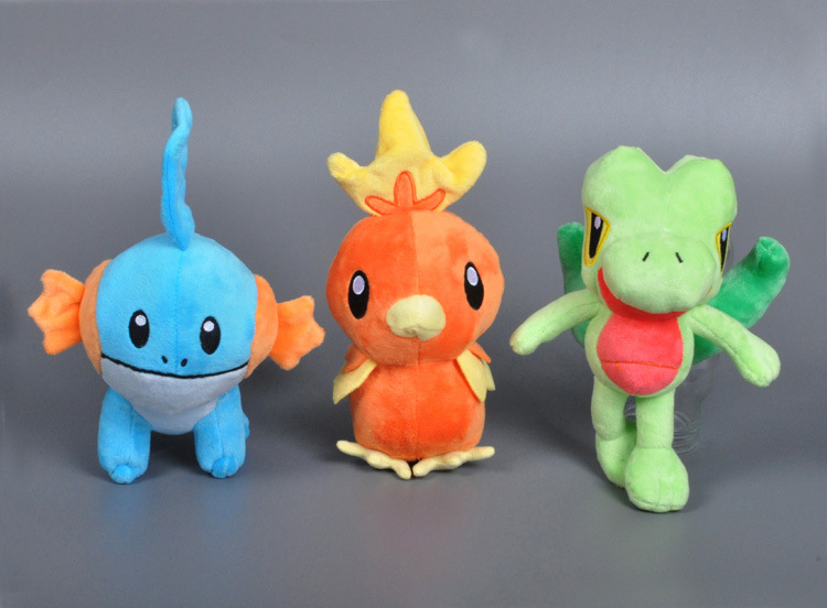 寵物小精靈POKEMON 木守宮 火稚雞 水躍魚毛絨玩具 公仔一件代發工廠,批發,進口,代購