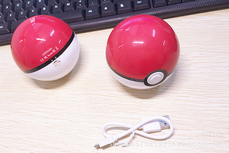 原版四代精靈球充電寶 pokemon go可愛寶可夢go移動電源10000毫安工廠,批發,進口,代購