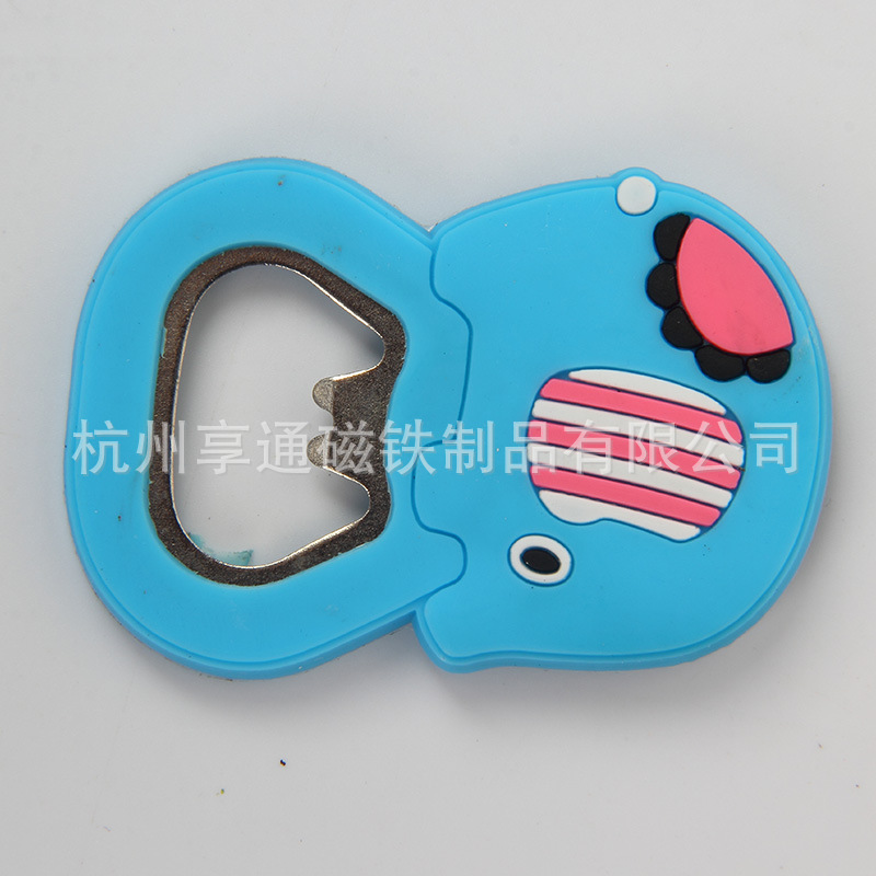 磁性矽膠開瓶器 可愛卡通創意起瓶器 磁鐵傢用開瓶器 禮品贈品工廠,批發,進口,代購