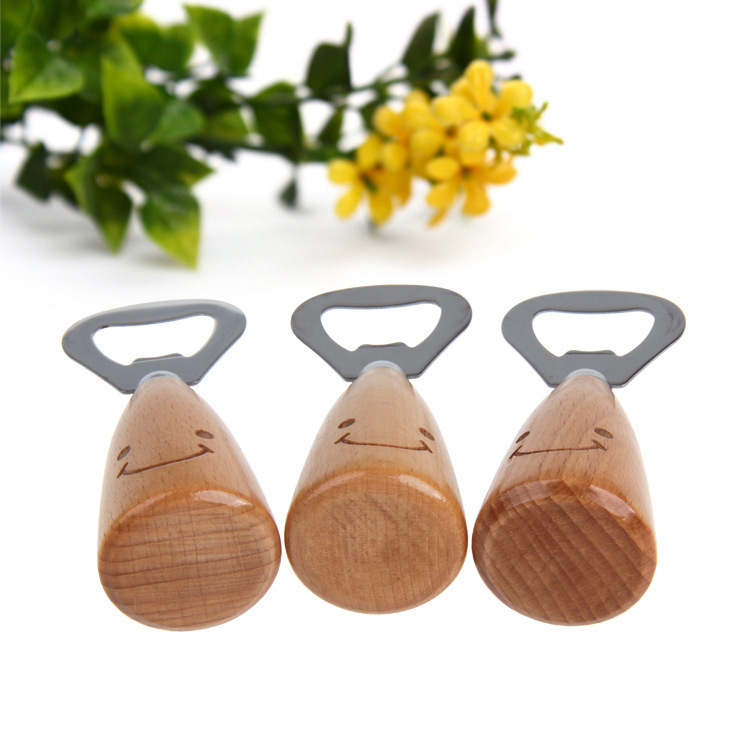 韓式笑臉開瓶器 木柄不銹鋼開瓶器 啤酒開瓶器 創意開瓶器 優貨源工廠,批發,進口,代購