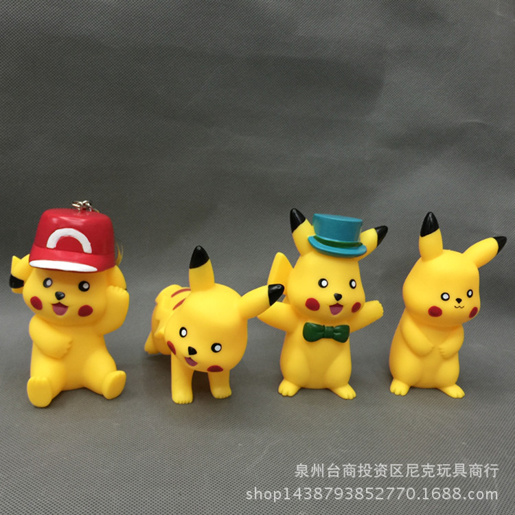 寵物小精靈 寶可夢go   4款搪膠BB聲皮卡丘 公仔擺件現貨批發批發・進口・工廠・代買・代購