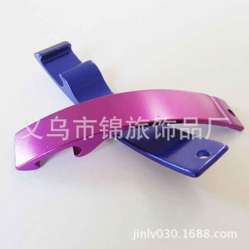義烏廠傢供應優質環保彩色小橋鋁合金啤酒開瓶器鑰匙扣工廠,批發,進口,代購