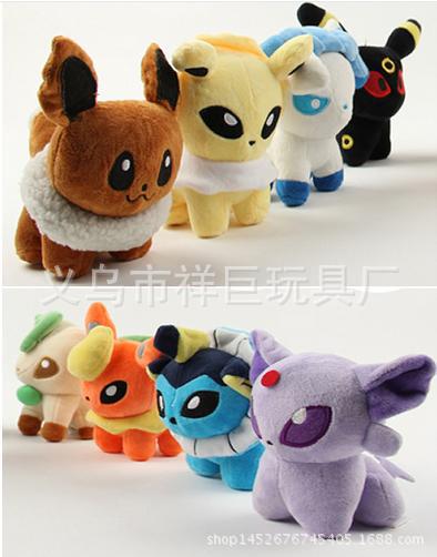 現貨寵物小精靈神奇寶貝POKEMON毛絨玩具精靈8款PC依貝伊佈組合批發・進口・工廠・代買・代購