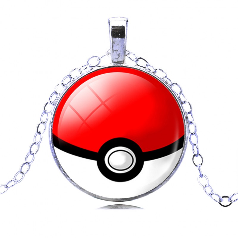 Wish速賣通爆款pokemon go 寵物小精靈寶可夢go時光寶石玻璃項鏈批發・進口・工廠・代買・代購