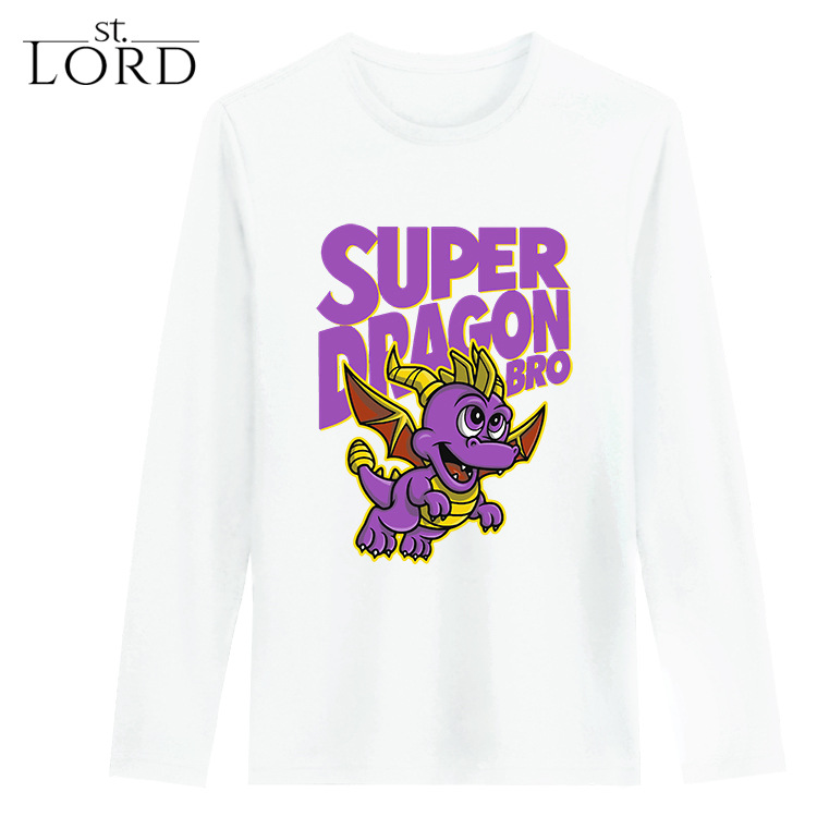 寶可夢go神奇寶貝superdragon進化龍寵物小精靈寶可夢印花長袖T恤批發・進口・工廠・代買・代購