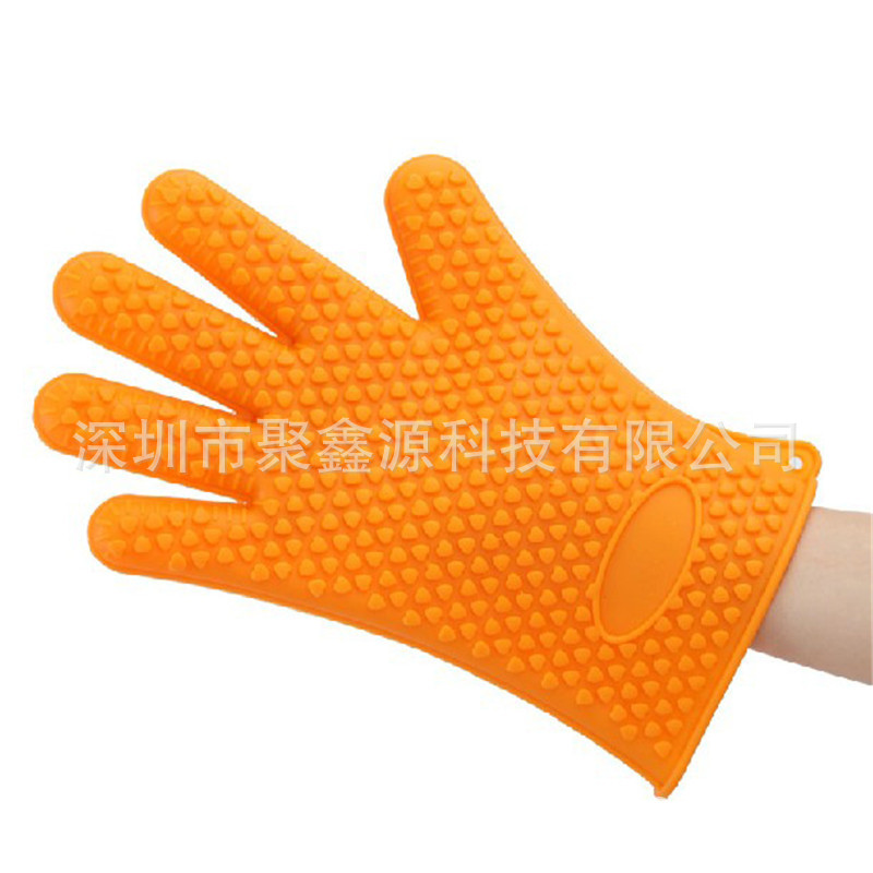 廠傢批發加厚矽膠微波爐隔熱手套 烤箱手套 耐高溫五指防燙手套工廠,批發,進口,代購