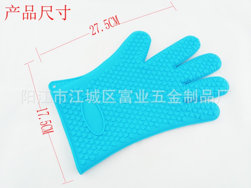 146克矽膠手套五指手套五指棉佈 防燙 微波爐 隔熱手套工廠,批發,進口,代購