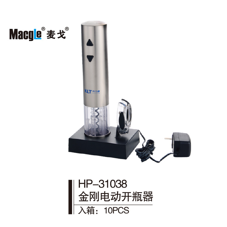 不銹鋼手柄電動紅酒開瓶器不銹鋼葡萄酒開瓶器紅酒酒具開酒器工廠,批發,進口,代購