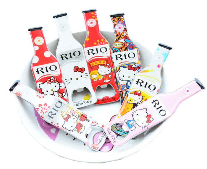 超萌Hello kitty開瓶器 RIO啤酒開蓋器 可愛卡通瓶起子 冰箱貼批發・進口・工廠・代買・代購