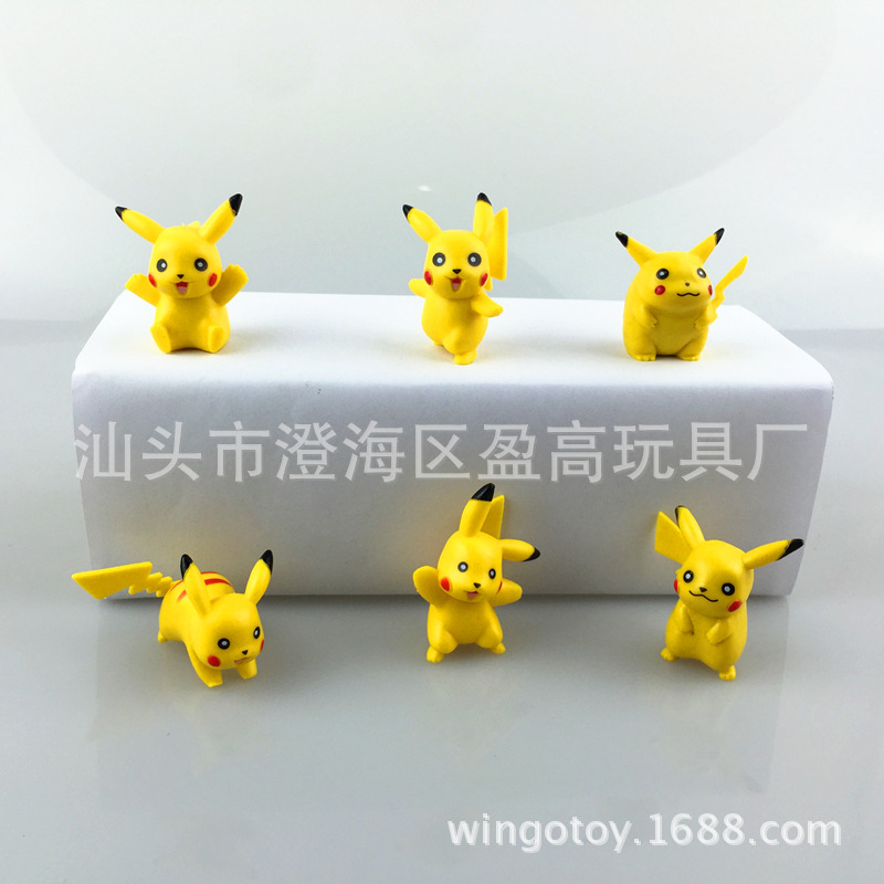 寵物小精靈Pokemon6款 皮卡丘 比卡丘口袋怪物公仔擺件 手辦工仔批發・進口・工廠・代買・代購