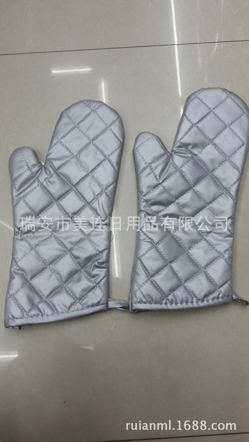 廠傢直銷 全棉微波爐銀色手套 塗銀蒸汽掛燙機手套 可來樣訂做工廠,批發,進口,代購