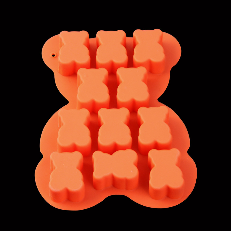 烘焙工具 11孔連小熊 矽膠 diy 蛋糕模具佈丁模具動物矽膠模具批發・進口・工廠・代買・代購