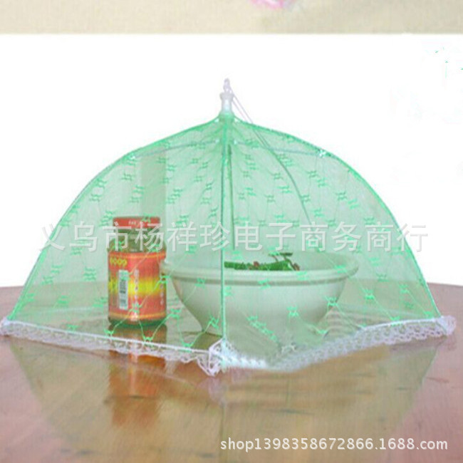 蕾絲網紗食物罩 菜罩大碼蓋菜罩飯菜罩可折疊菜傘 防蠅罩1040工廠,批發,進口,代購