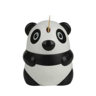 創意熊貓自動牙簽盒 手壓式時尚牙簽筒 可愛餐桌牙簽工廠,批發,進口,代購