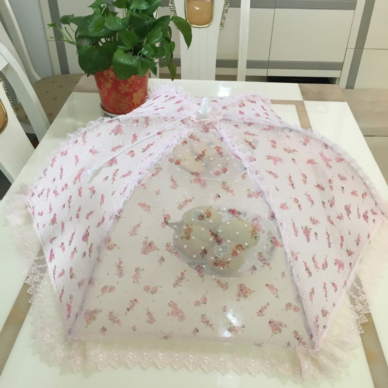 廠傢直銷田園風小碎花雪紡佈圓形菜罩餐桌罩食品罩活動菜罩防蠅罩批發・進口・工廠・代買・代購
