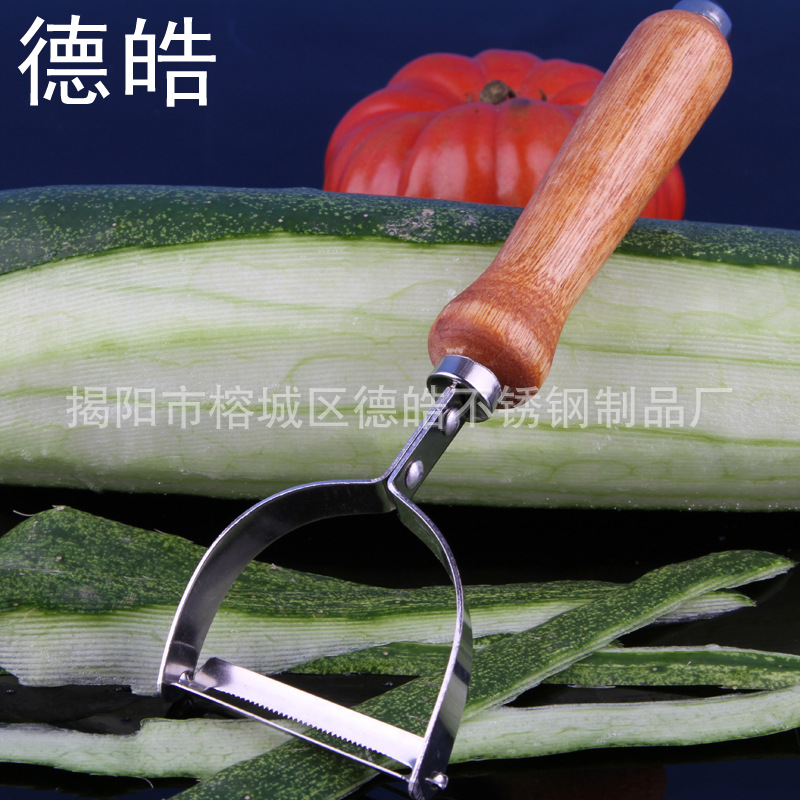 水果削皮器 多功能瓜果刨刀 不銹鋼打皮刀 水果刀不銹鋼木把刨批發・進口・工廠・代買・代購