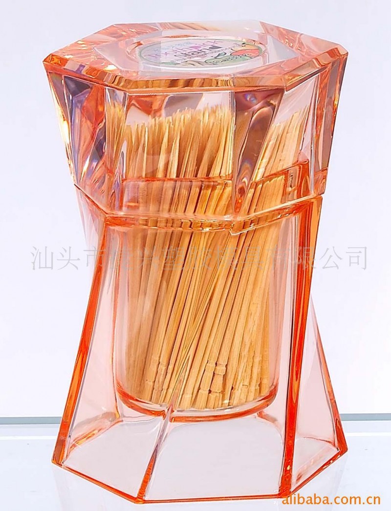 廠傢批發  時尚牙簽筒 廣告小禮品 仿水晶透明塑料牙簽盒 特價批發・進口・工廠・代買・代購