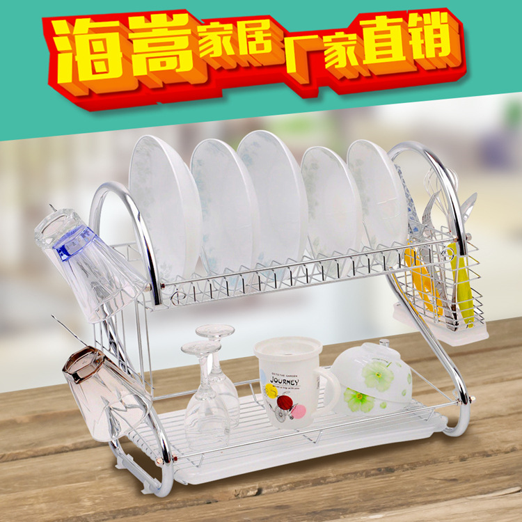 【一件代發】廚房收納碗架 環保瀝水架置物架 雙層碗碟架批發工廠,批發,進口,代購