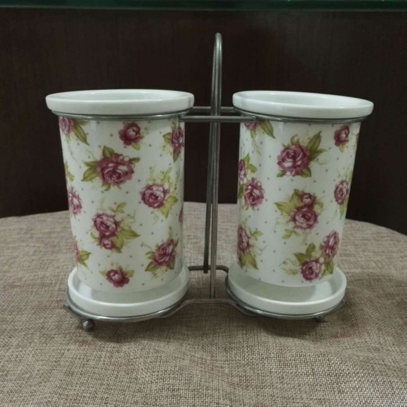 新款傢用筷子筒白色瀝水陶瓷創意筒防黴籠餐具送禮佳品批發・進口・工廠・代買・代購