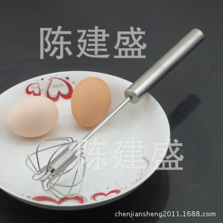 不銹鋼半自動打蛋器手壓旋轉手動傢用手持雞蛋攪拌器烘培廚房工具批發・進口・工廠・代買・代購