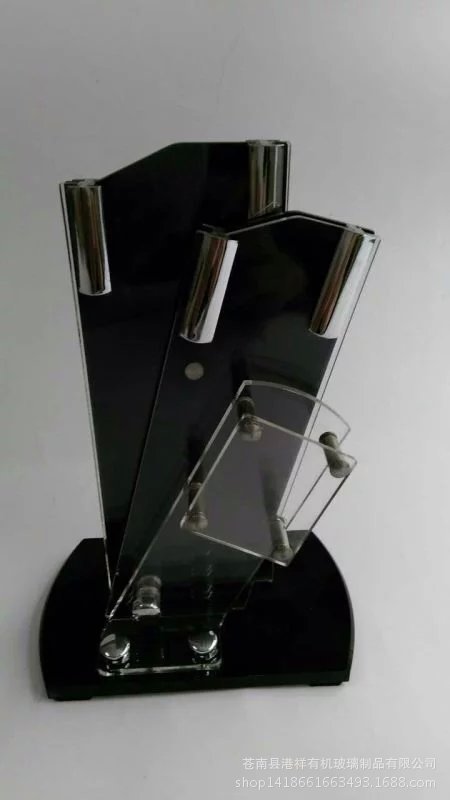 廠傢定製創意黑色亞克力刀架 環保防水黑色廚房用品刀座工廠,批發,進口,代購