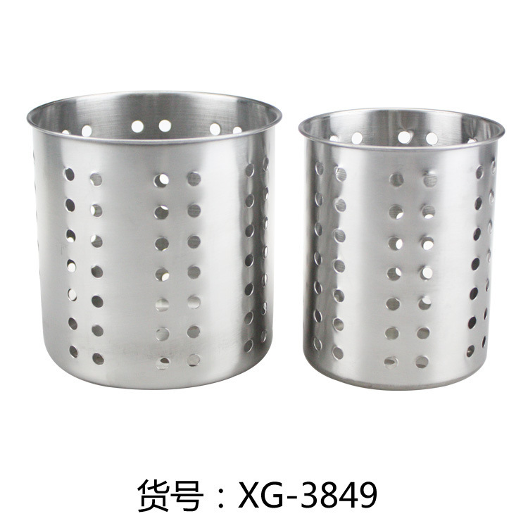 不銹鋼筷子筒 餐具瀝水筒 不銹鋼廚具架 圓孔筷子筒 廠傢直銷工廠,批發,進口,代購