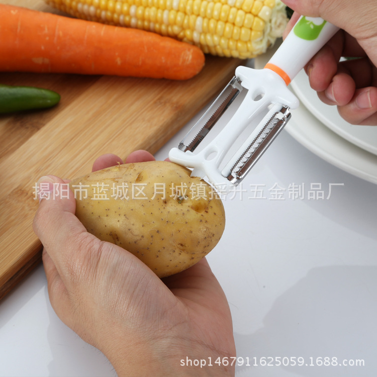 廠傢直銷批發雙色柄蘋果削皮器 水果打皮刀多功能去皮刨廚房用具工廠,批發,進口,代購