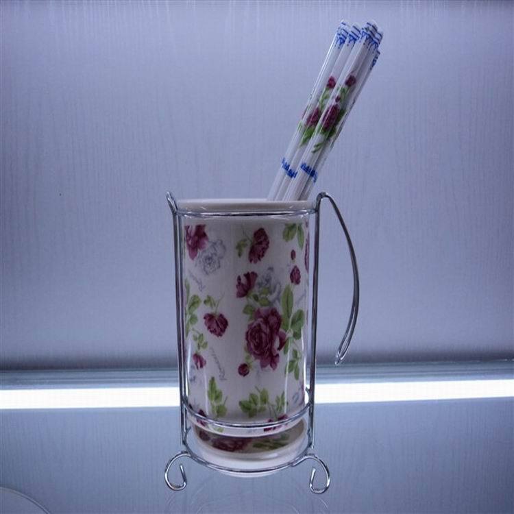 韓式陶瓷筷子籠 筷子筒 瀝水（帶架子）筷子筒 筷子架 熱銷批發工廠,批發,進口,代購