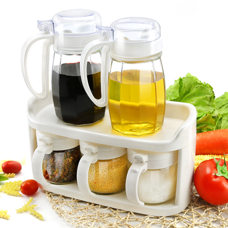 廚房用品 油壺 玻璃調味瓶 調味盒五件套 一件代發代理加盟批發・進口・工廠・代買・代購