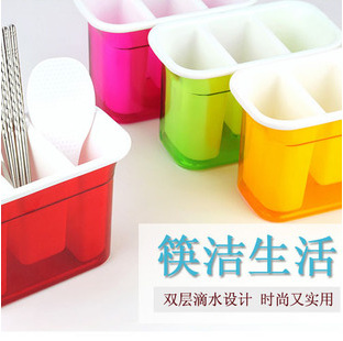 新款傢用筷子盒加厚三格筷籠廠傢批發工廠,批發,進口,代購