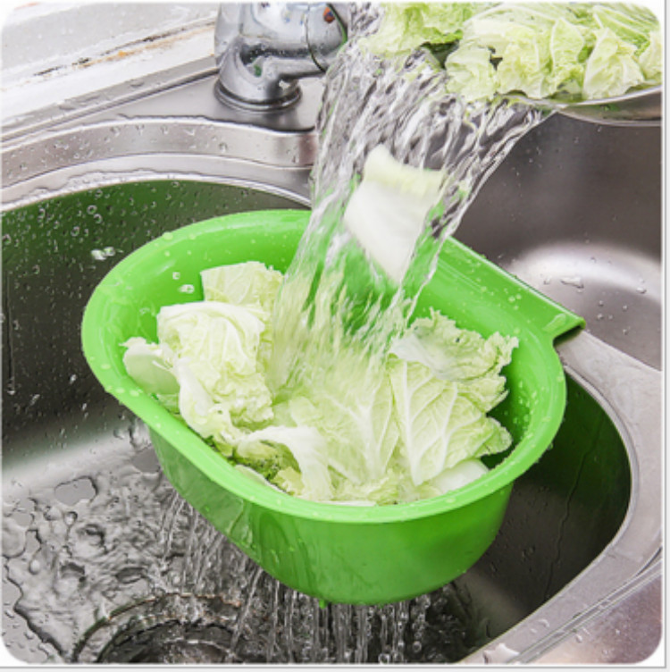 創意可掛式水槽瀝水籃 廚房塑料洗菜收納籃 水果蔬菜瀝水掛籃工廠,批發,進口,代購