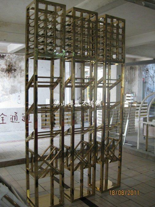 酒架 不銹鋼酒架 鈦金不銹鋼酒架 酒店專用不銹鋼酒架定製加工工廠,批發,進口,代購